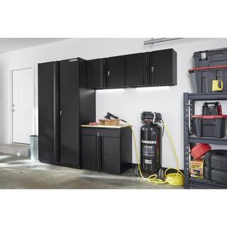 Husky 4-Piece Extra Wide Heavy Duty Welded Steel Garage Storage System in Black (106 in. W x 82 in. H x 24 in. D) HTC410120-EX