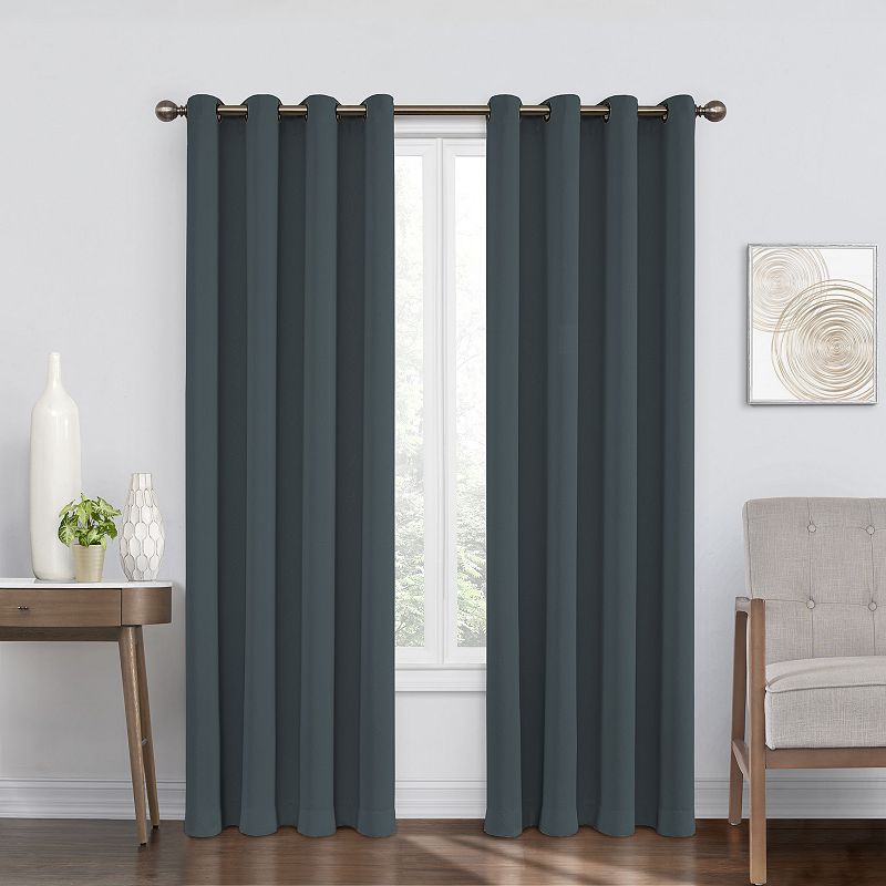 eclipse Round and Round Single Curtain Blackout 1-Panel Window Curtain