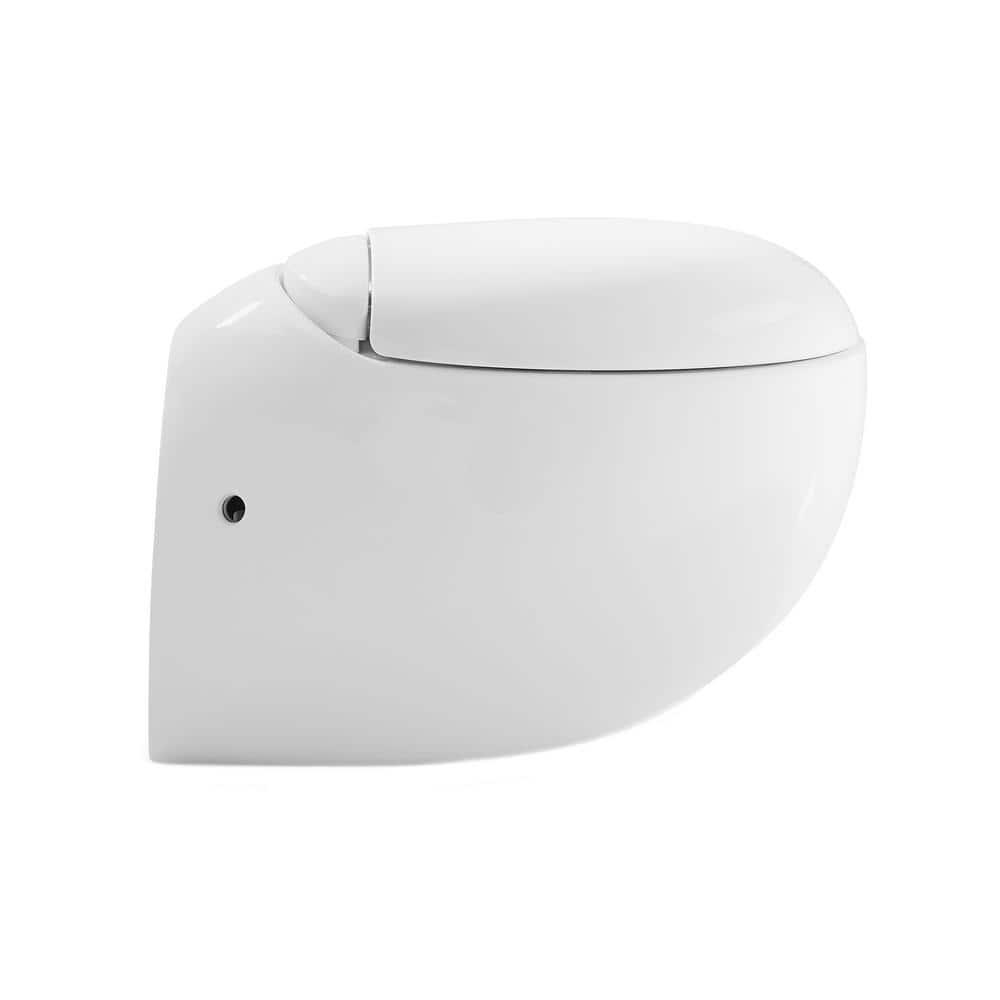 Swiss Madison 08128 GPF Plaisir Wall Hung Dual Flush Elongated Toilet Bowl in White