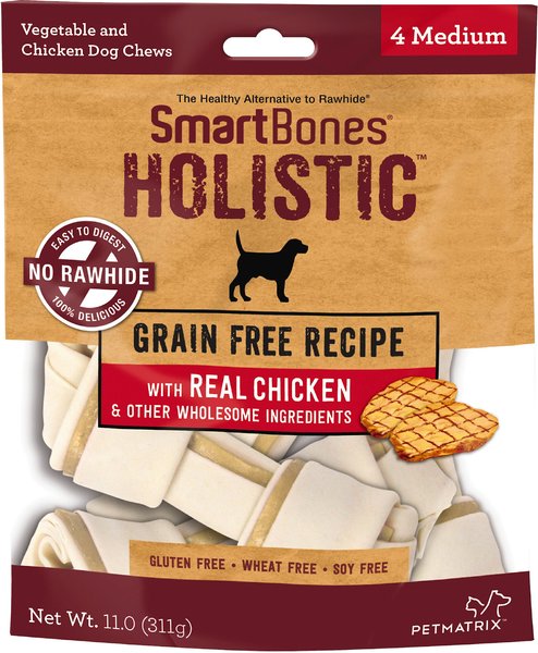 SmartBones Holistic Medium Chicken Bones Grain-Free Dog Treats