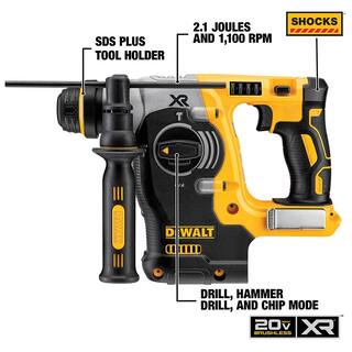 DW 20V MAX XR Cordless Brushless 1 in. SDS Plus L-Shape Rotary Hammer (Tool Only) DCH273B