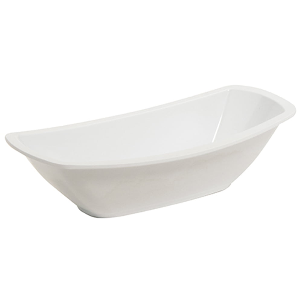 6L x 3W x 1.1 Oval Acclaim 4.5 oz. White Rectangular Melamine Side Dish Bowl