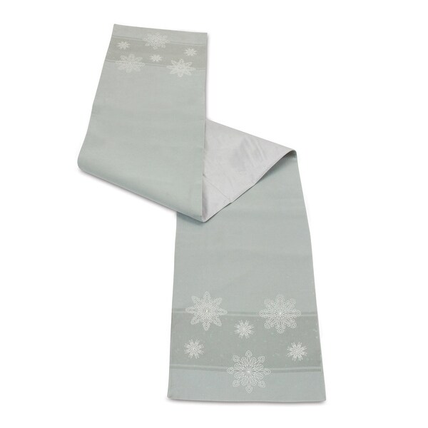 Embroidered Snowflake Table Runner 72L