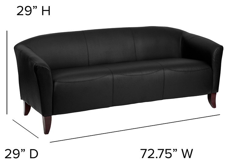 HERCULES Imperial Series Black LeatherSoft Sofa   Transitional   Sofas   by First of a Kind USA Inc  Houzz