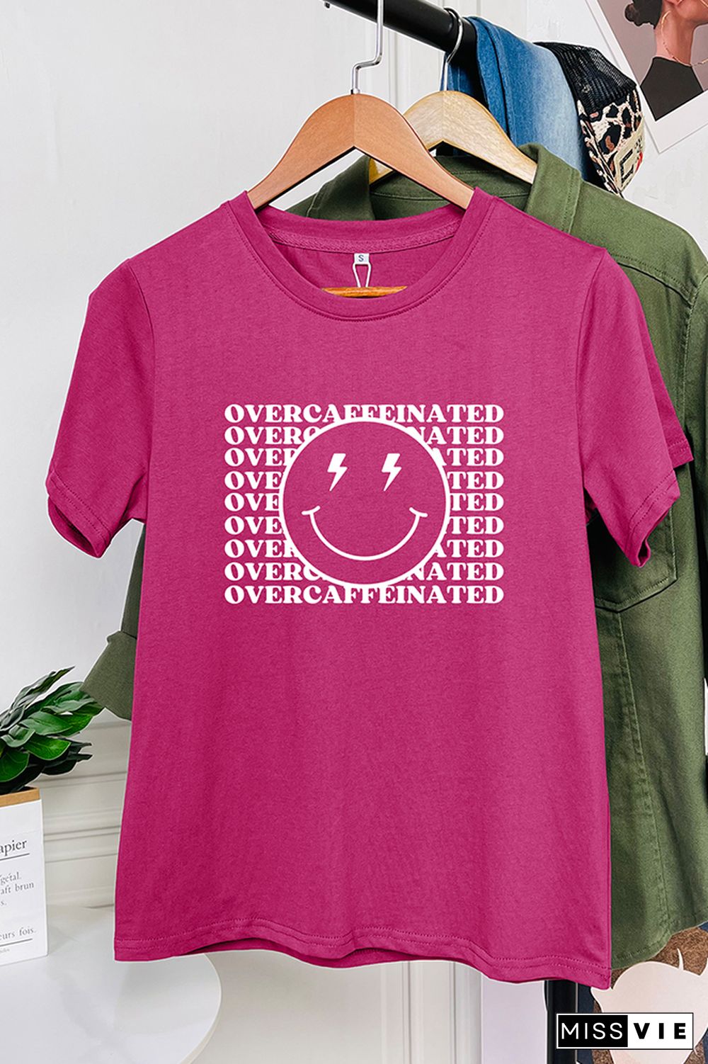 Over Caffeinated Graphic T-Shirt Wholesale