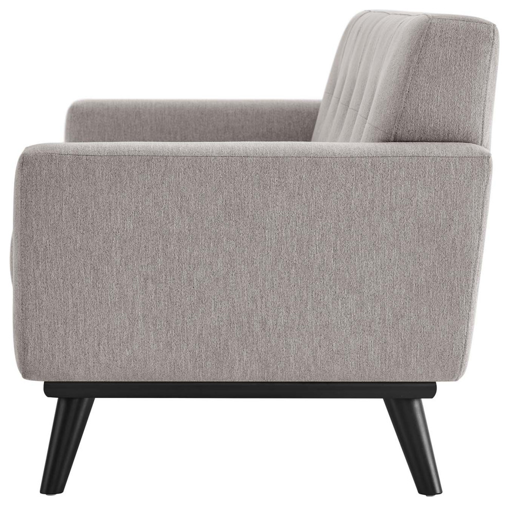 Loveseat Sofa  Beige  Fabric  Modern  Mid Century Hotel Lounge Cafe Lobby   Modern   Loveseats   by House Bound  Houzz