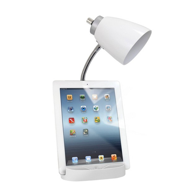 Gooseneck Organizer Desk Lamp With Ipad Tablet Stand Book Holder And Usb Port Limelights