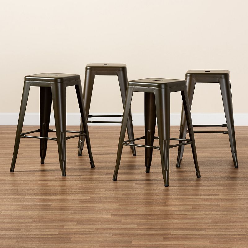 Baxton Studio Horton Counter Stool 4-piece Set