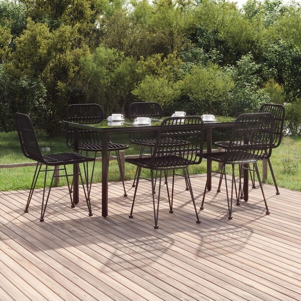 vidaXL 3/5/7/9 Piece Patio Dining Set Poly Rattan