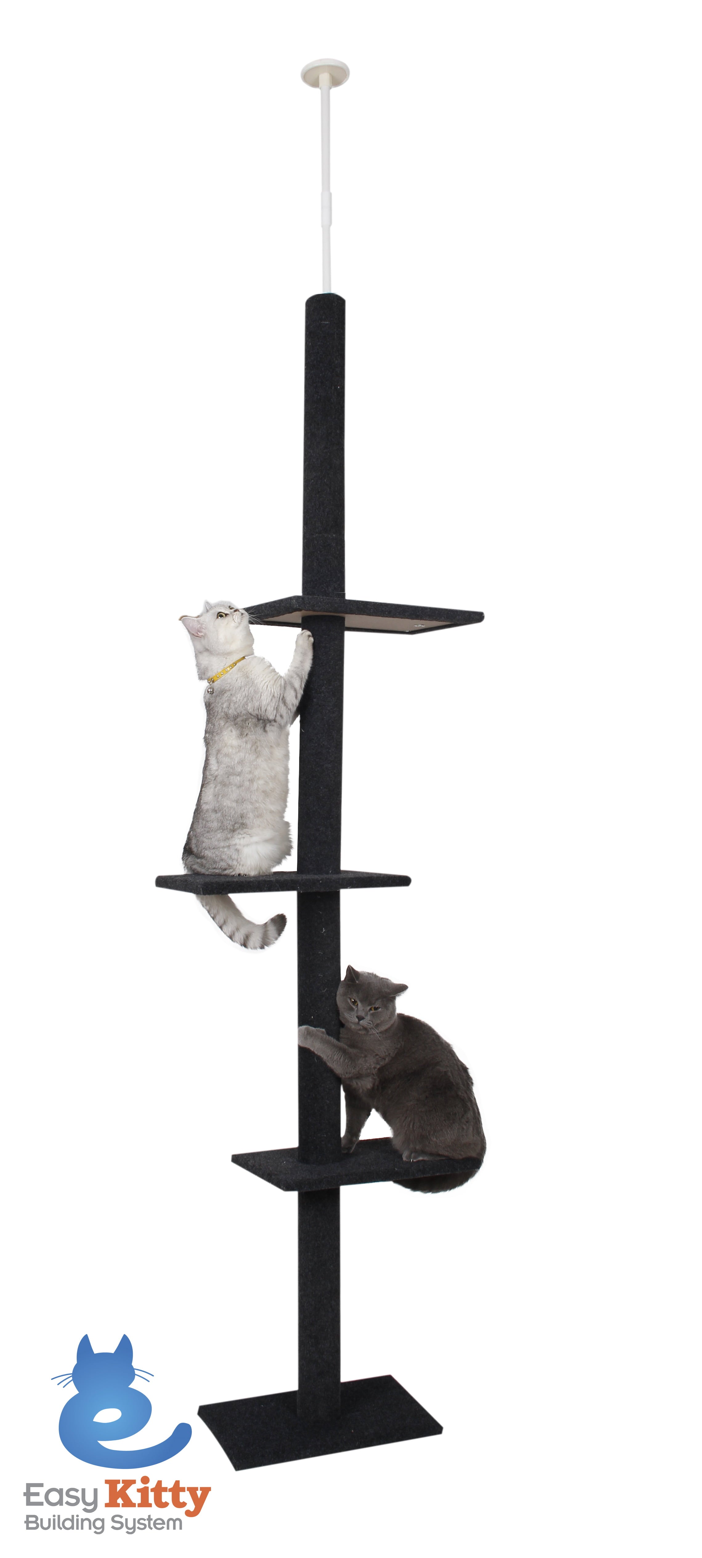 Cat Craft Cat Tree & Scratching Post Tower, Gray, 90 in