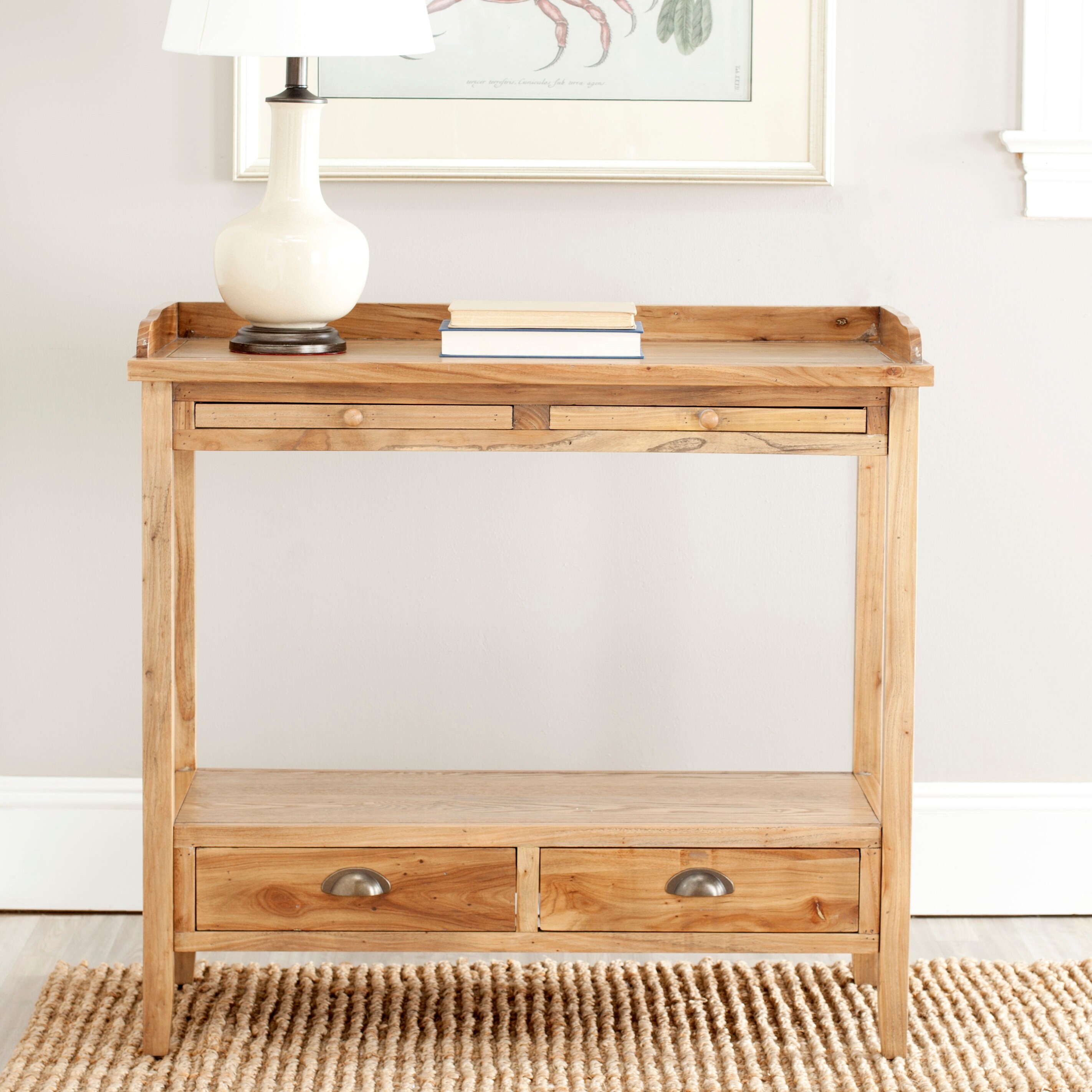 SAFAVIEH York Pickled Oak Finish Console Table - 35.8