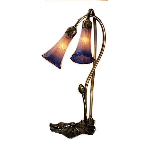 Meyda Tiffany 13209 Stained Glass / Tiffany Desk Lamp from the Lilies Collection