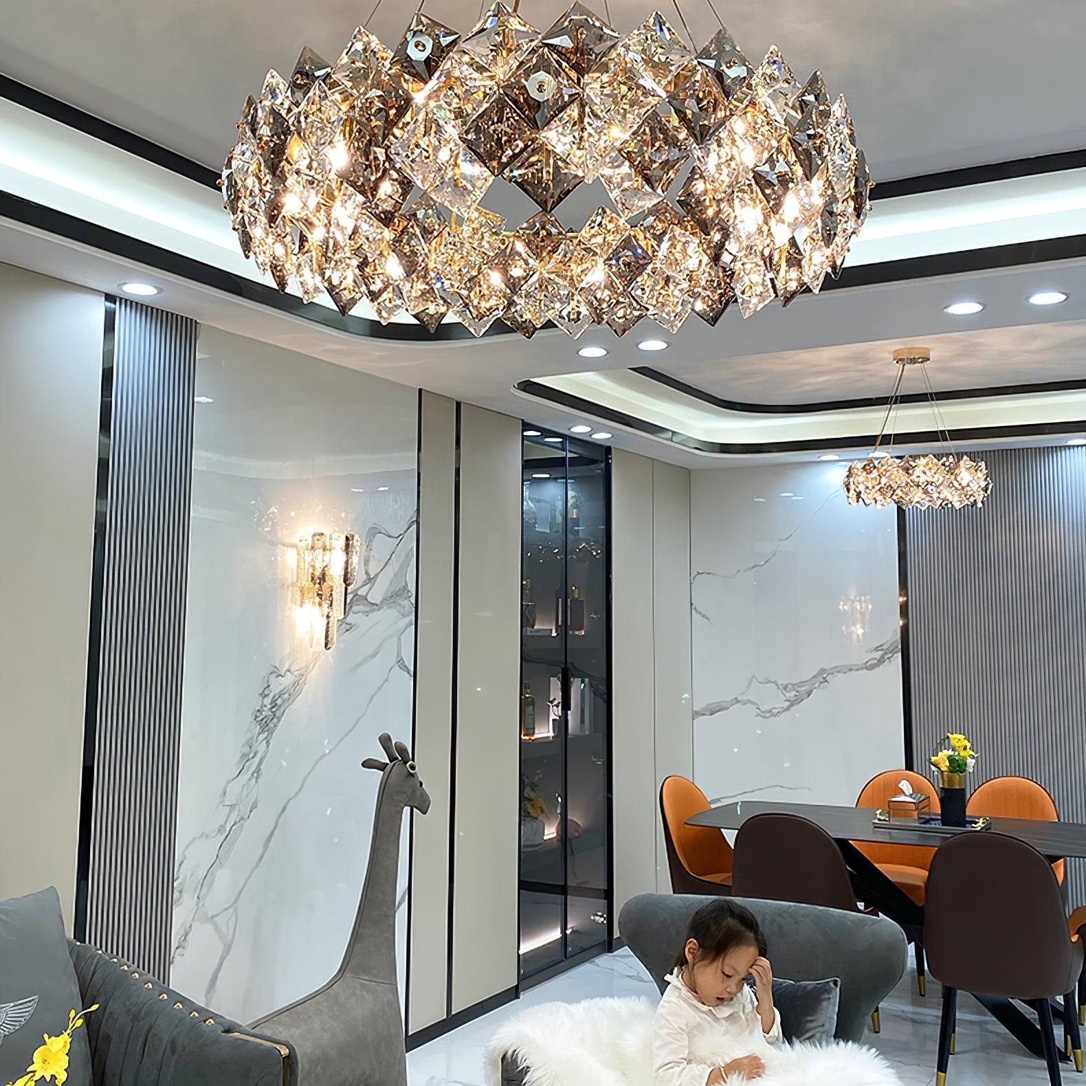 Scale Crystal Round Chandelier