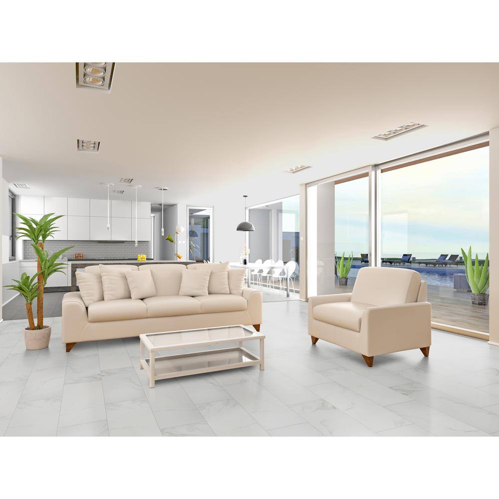 MSI Carrara White 12 in. x 24 in. Matte Porcelain Stone Look Floor and Wall Tile (16 sq. ft.Case) NHDCARWHI1224