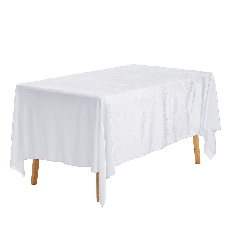 Rectangle Wrinkle Resistant Washable Polyester Table Cover 1 Pc， 63 X 95