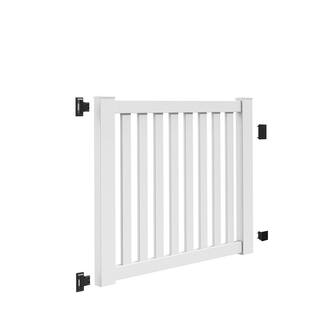 Barrette Outdoor Living Ohio 5 ft. W x 4 ft. H White Vinyl Un-Assembled Fence Gate 73014768