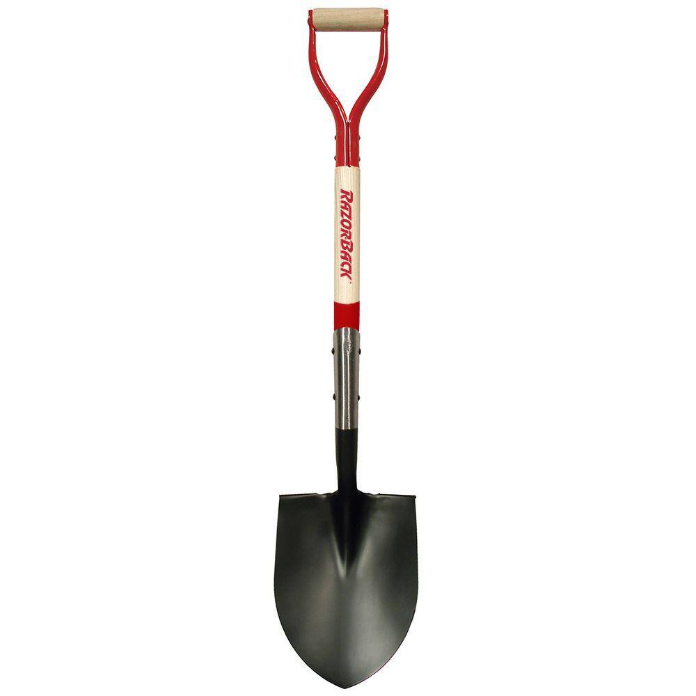 Razor-Back 30 in. Wood D-Handle Digging Shovel 43201