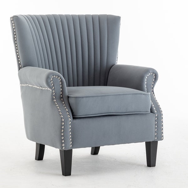 Accent Chair Wingback Chair Tufted Armchair with Padded Seat