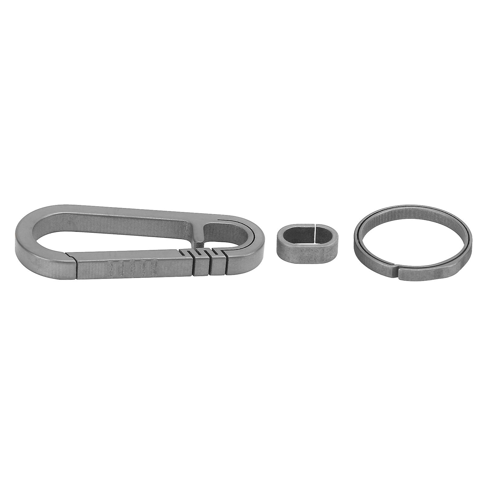 Titanium Alloy Keychain Key Holder Quick Release Key Chain Ring Buckle Hanging Carabinergray