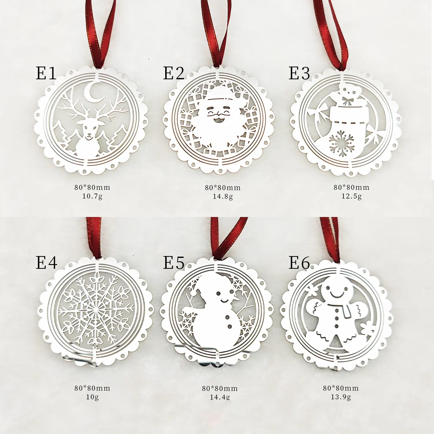 Christmas Tree Hanging Decorations Pendants Decorated Handmade Laser Cutting sublimation wind spinner blanks 3 inch