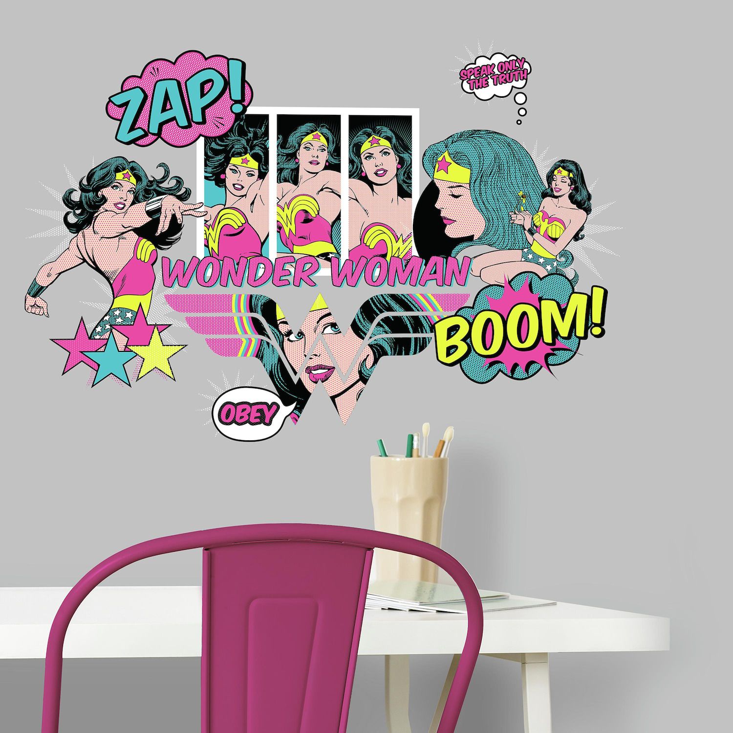 RoomMates DC Comics Wonder Woman Pop Art Wall Decals