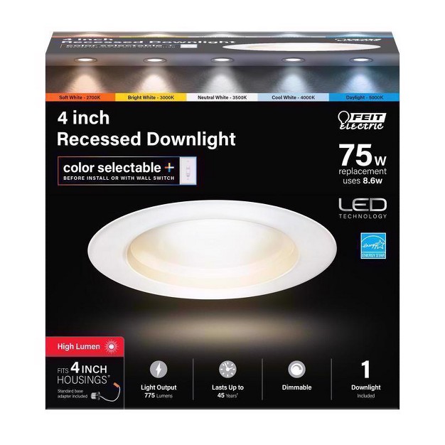 Feit Electric Recessed Led Downlight 75 W White Aluminum