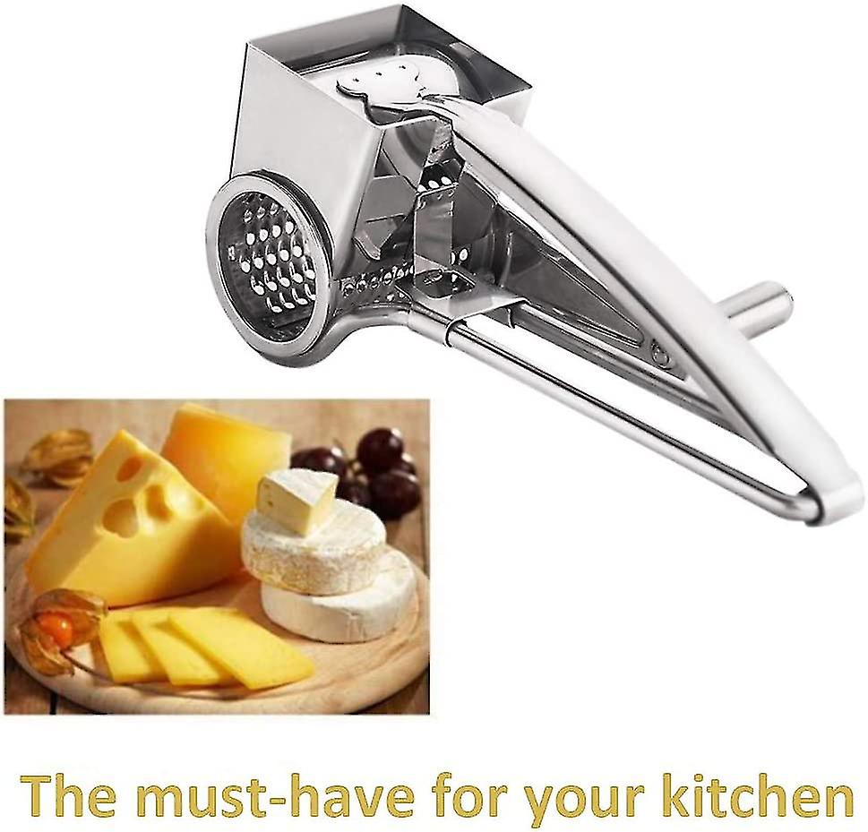 Grinder For Manual Cheese， Parmesan Grater， Stainless Steel Drum Grater For Food， Kitchen， Rotary Tool， Cheese Grater