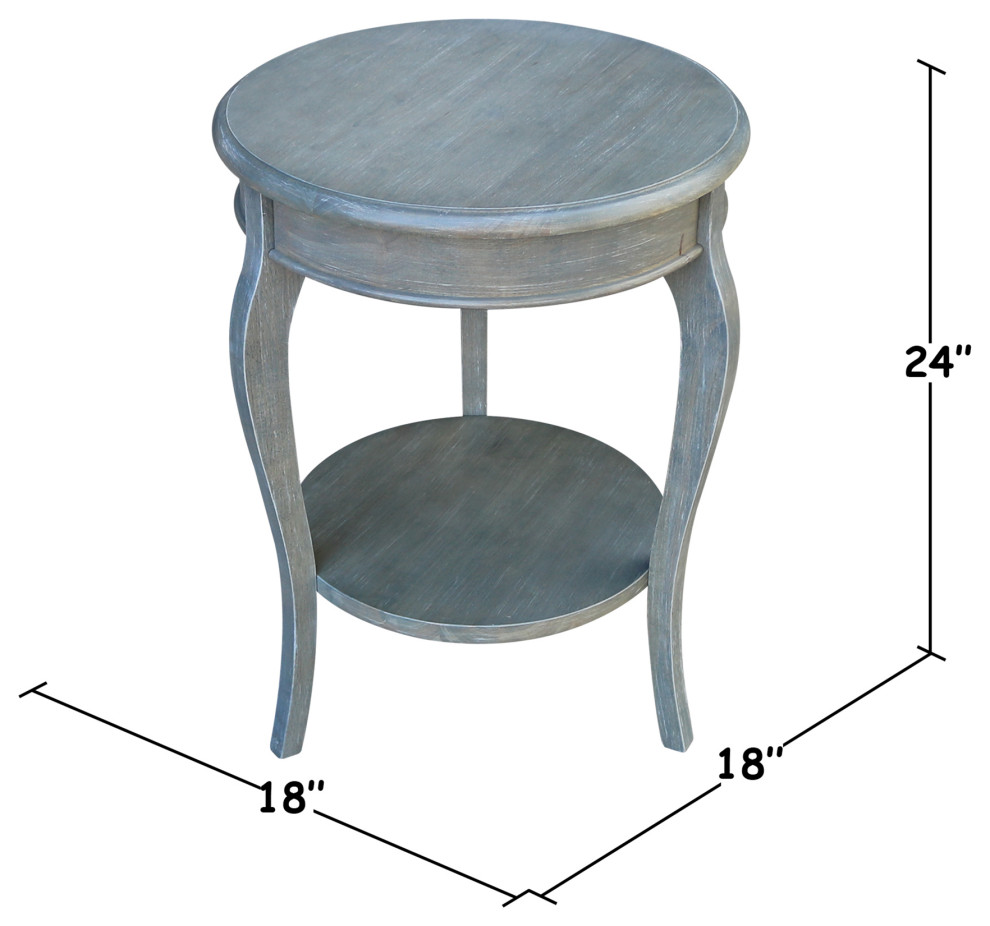 Cambria Round End Table   Farmhouse   Side Tables And End Tables   by International Concepts  Houzz