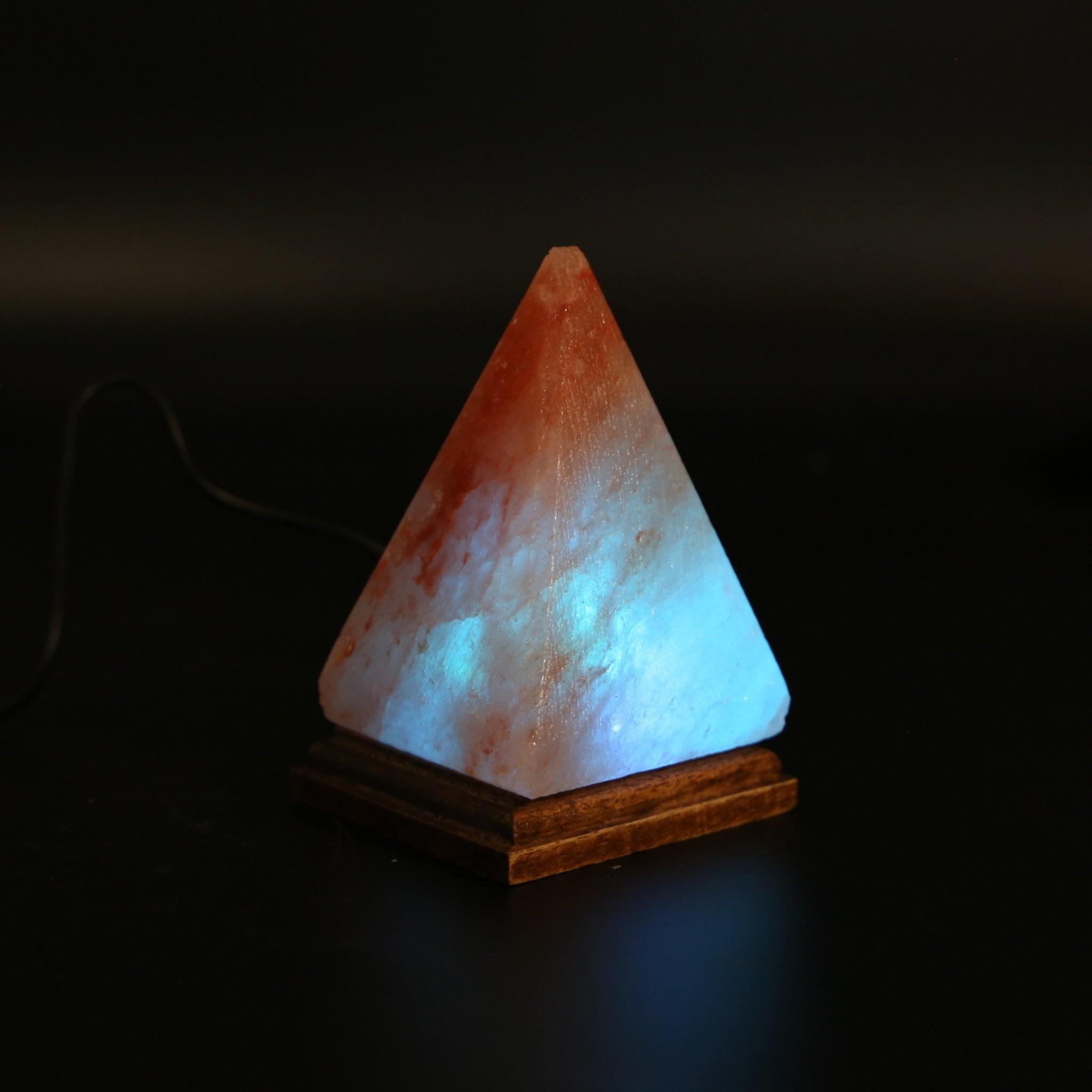 Himalayan salt colour changing usb lamp - pyramid