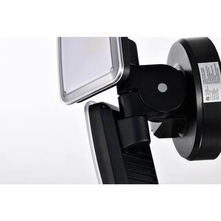 AWSENS 2-Light Black Outdoor Integrated LED Wall or Eave Mount Flood Light AW5062-BK