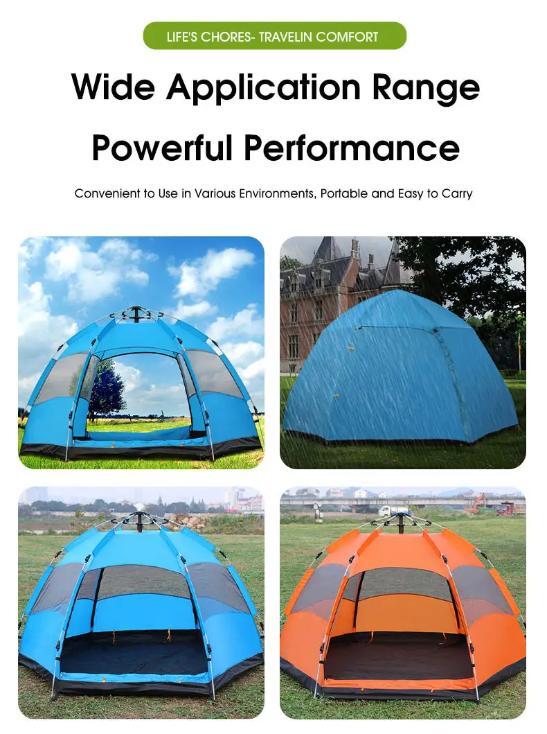 Reasonable Price 5 Persons Travel Screened Porch Camping Tent Outdoors Bug Free Hiking Tent