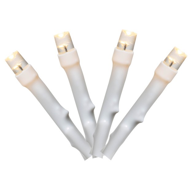 Vickerman 144 Warm White Led 2 Function Spider Light Set 24 x27 Christmas Light Set White Wire