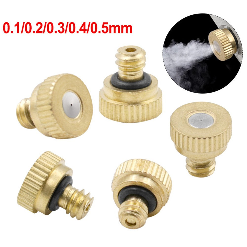 QIFEI 20Pcs Brass Misting Nozzles for Cooling System 0.012