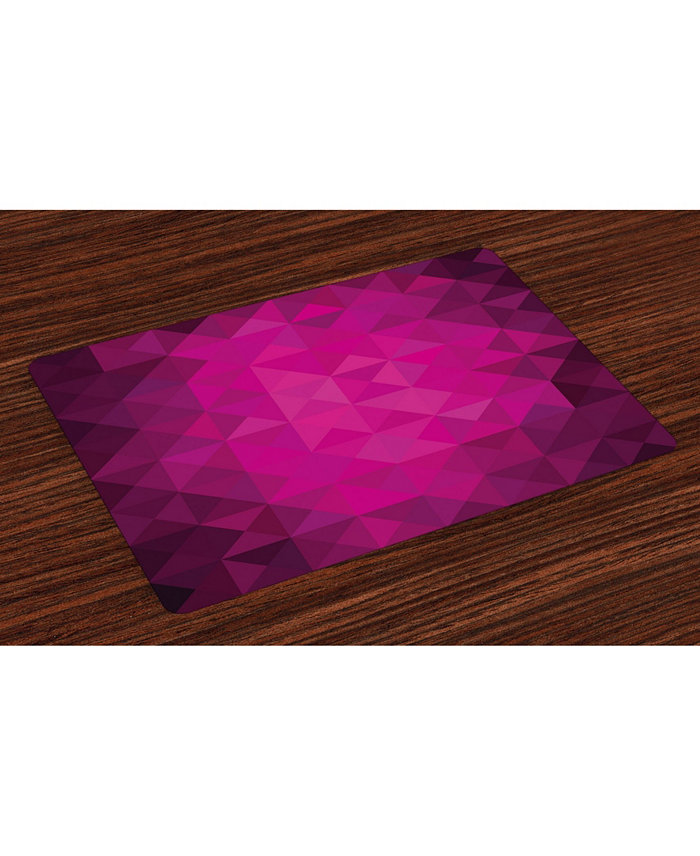 Ambesonne Hot Pink Place Mats Set of 4