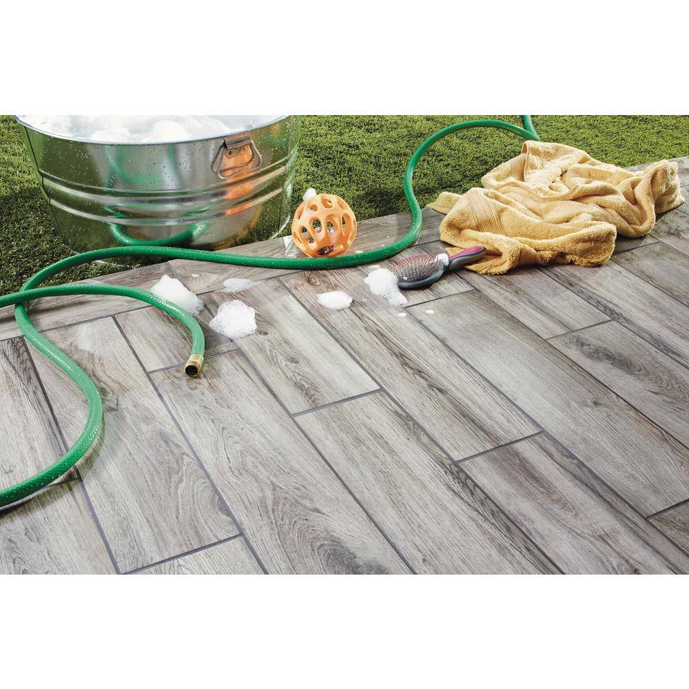 Lifeproof Shadow Wood 6 in. x 24 in. Porcelain Floor and Wall Tile (14.55 sq. ft.  case) LP33624HD1PR