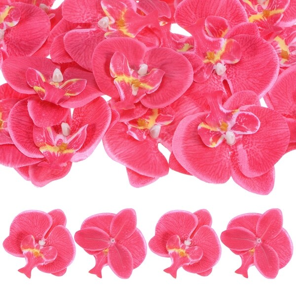 20Pcs Silk Faux Artificial Orchid Flower Heads Petals Decor