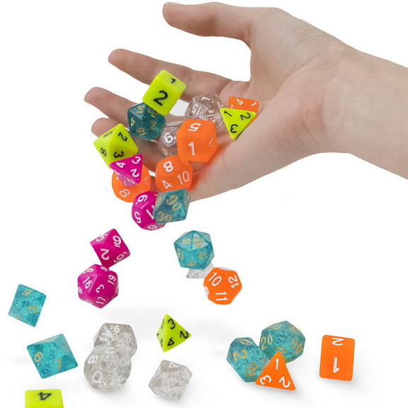 Brybelly Set of 7 Polyhedral Dice  Forge Embers