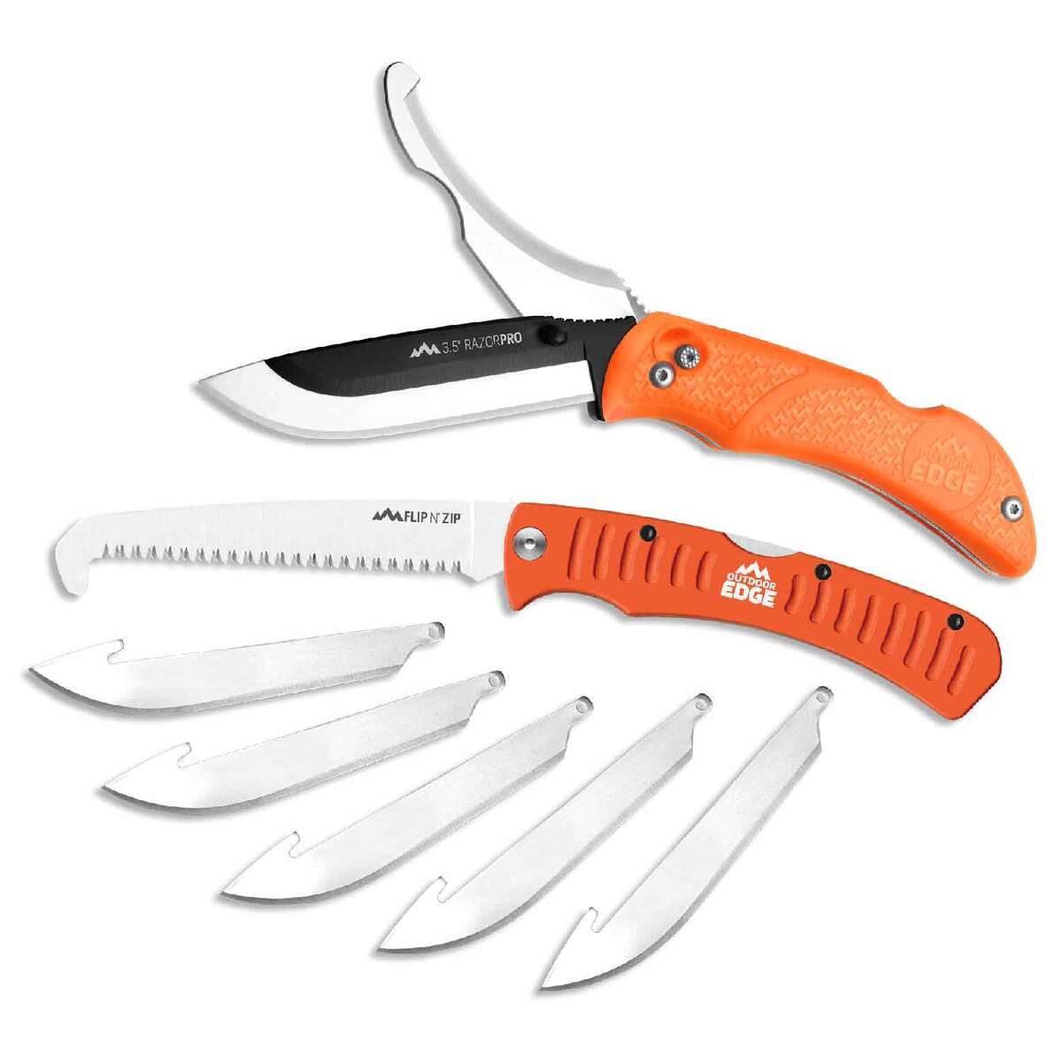 Outdoor Edge RazorPro Saw Combo 3.5 inch Knife Combo  Orange