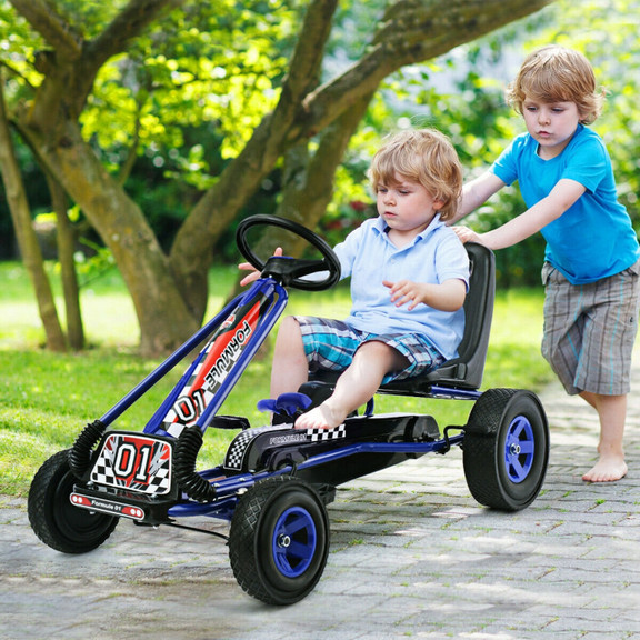 Costway 95807321 4 Wheels Kids Ride On Pedal Power...