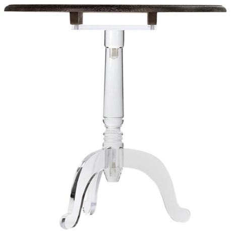 Acrylic Table  Characoal Brown/Clear   Contemporary   Side Tables And End Tables   by Hudson Home Decor  Houzz