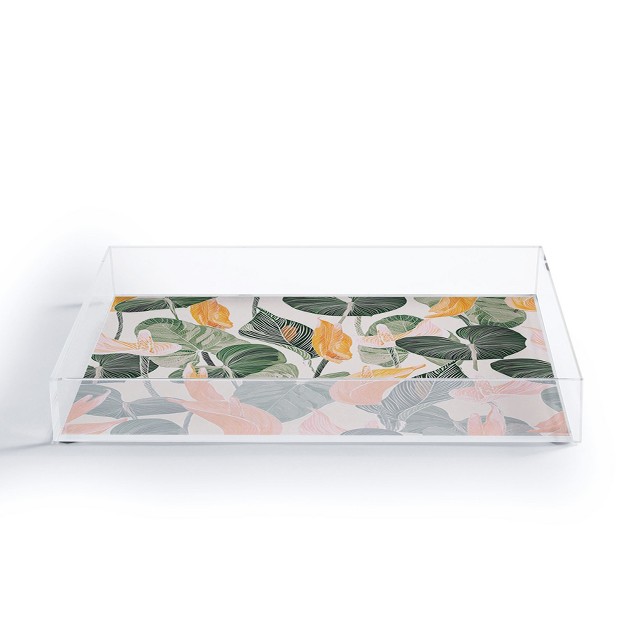 Gale Switzer Lush Lily Autumn Acrylic Tray Deny Designs