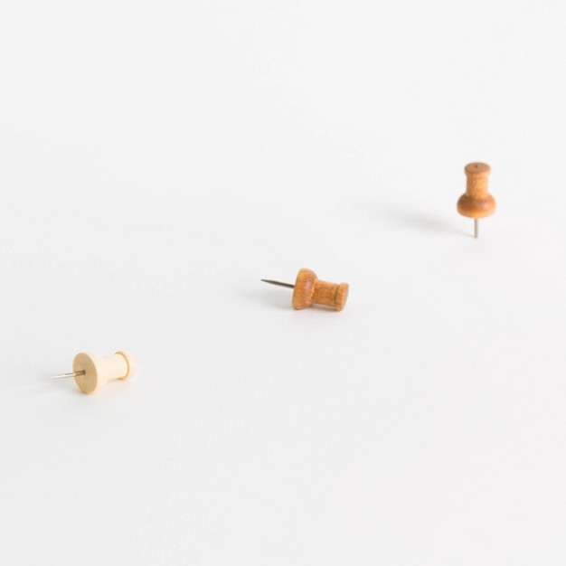 U Brands 150ct Wooden Push Pins With Jar