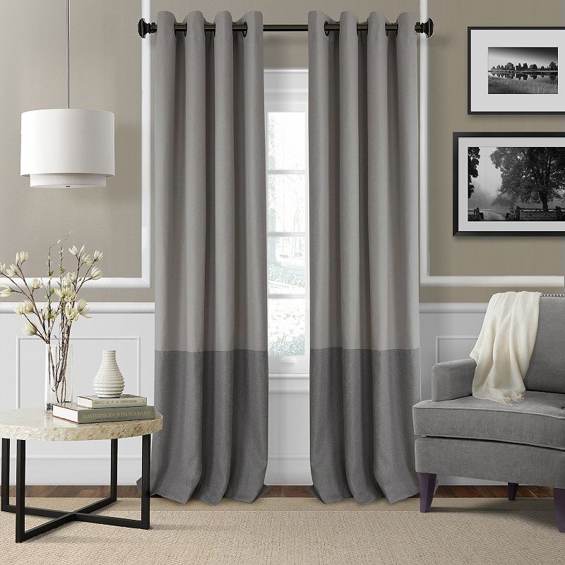 Elrene Home Fashions Braiden Color Block Blackout Window Curtain