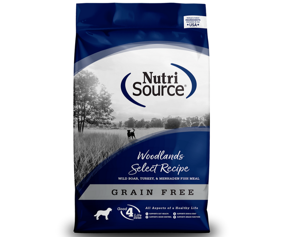 NutriSource - All Dog Breeds， Adult Dog Grain Free Woodlands Select Re