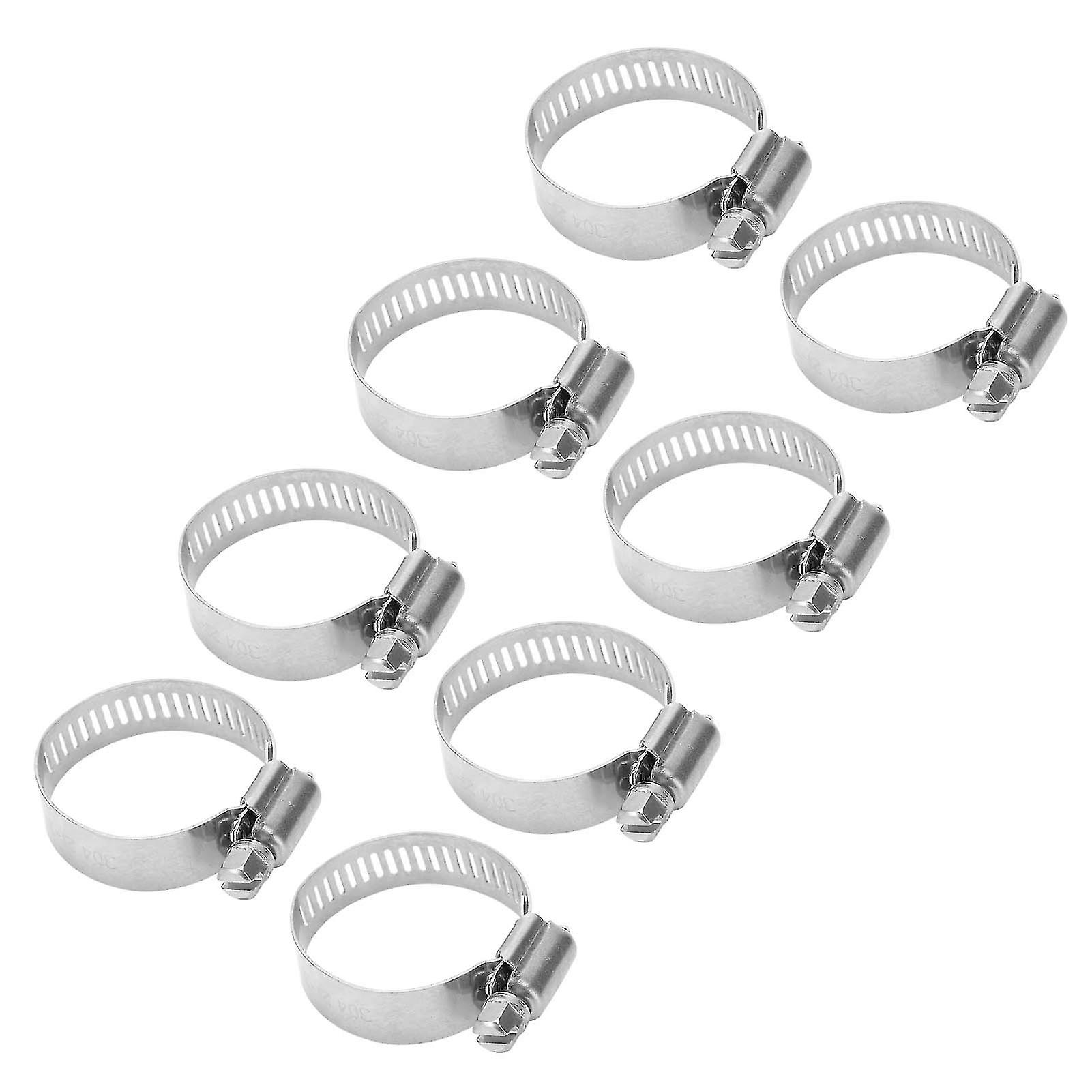 20Pcs Hose Pipe Clips Clamp Inner Slot Outer Hex 304 Stainless Steel Fastener Hardware