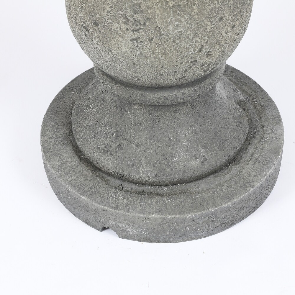 57 Inch Gray Resin 3 Tier Round Outdoor Garden Fountain