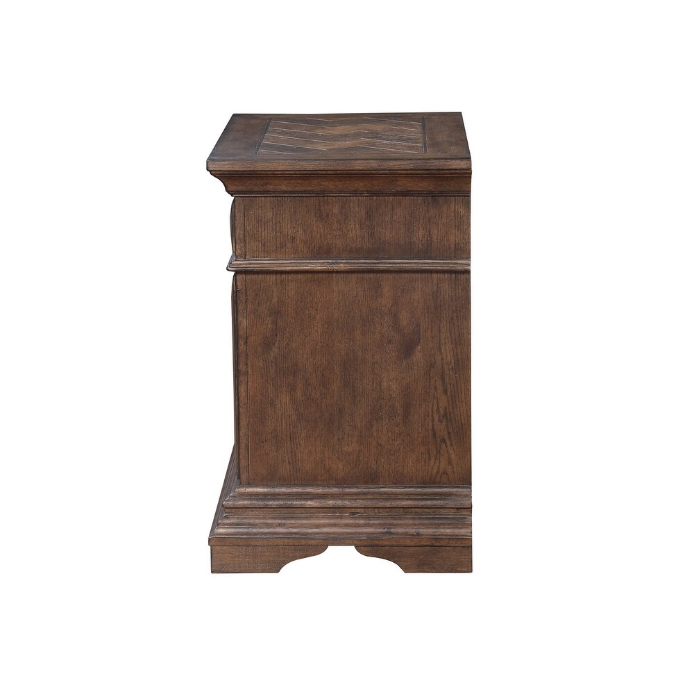 New Classic Furniture Teagan Walnut 3 Drawer Nightstand