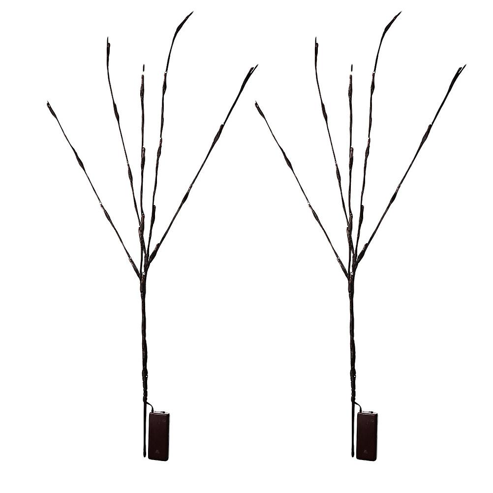 2 Pack Branch Lights 20 Led Battery Powered Decorative Lights Willow Twig Branch Tree Lights For Home Christmas Decoration Warm White