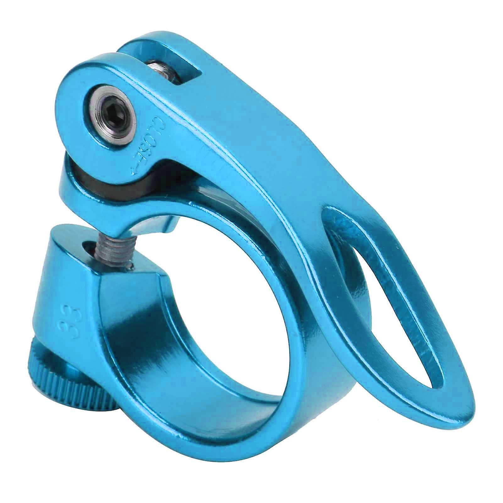 28.6mm Durable Bicycle Seat Tube Clamp Bike Aluminum Alloy Seatpost Clamp Bike Accessoryblue