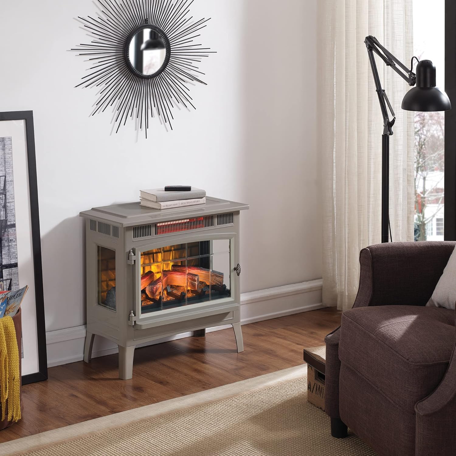 💝Last Day 70% Off✨ Electric Infrared Quartz Fireplace Stove with 3D Flame Effect